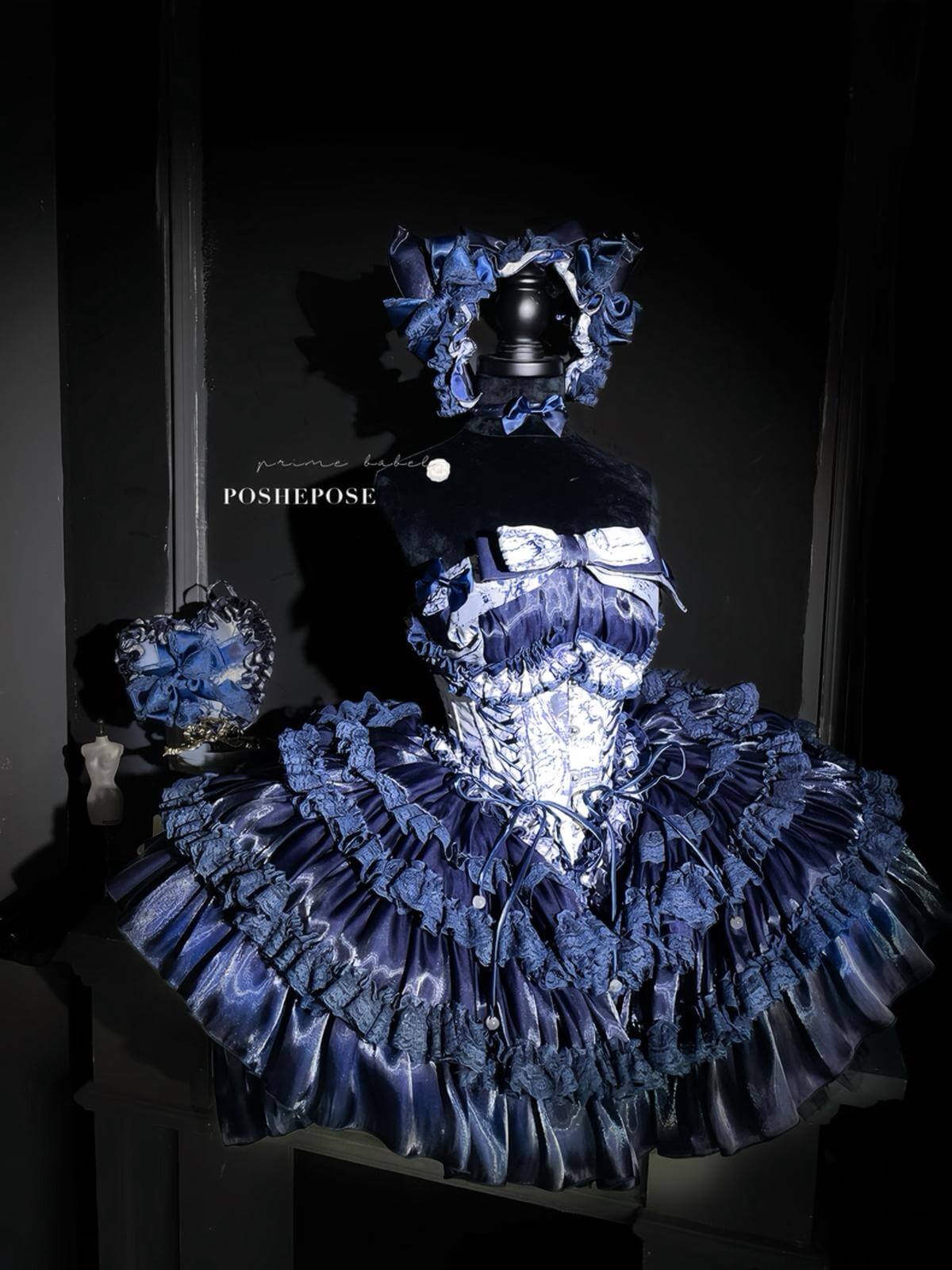 POSHEPOSE - Hidden Fox Dress Navy Edition Set - POSHEPOSE image 3