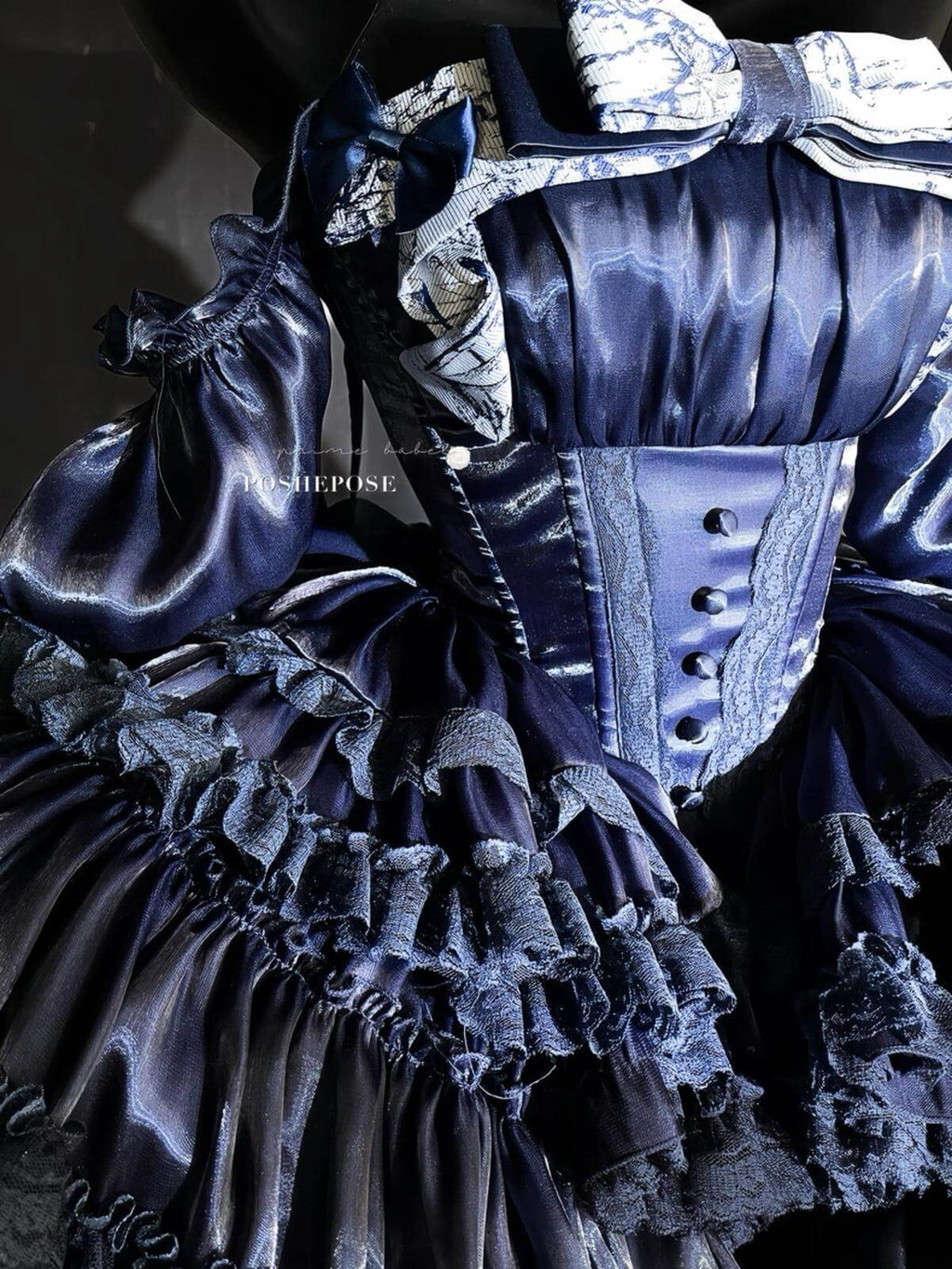 POSHEPOSE - Hidden Fox Dress Navy Edition Set - POSHEPOSE image 10