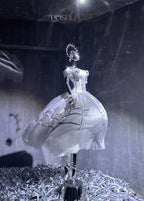 POSHEPOSE - Luminous Moon Silver Antique Long Dress - POSHEPOSE image 2