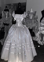 POSHEPOSE - Luminous Moon Silver Antique Long Dress - POSHEPOSE image 5