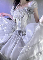 POSHEPOSE - Luminous Moon Silver Antique Long Dress - POSHEPOSE image 4