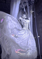 POSHEPOSE - Luminous Moon Silver Antique Long Dress - POSHEPOSE image 3