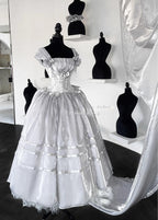 POSHEPOSE - Luminous Moon Silver Antique Long Dress - POSHEPOSE image 9