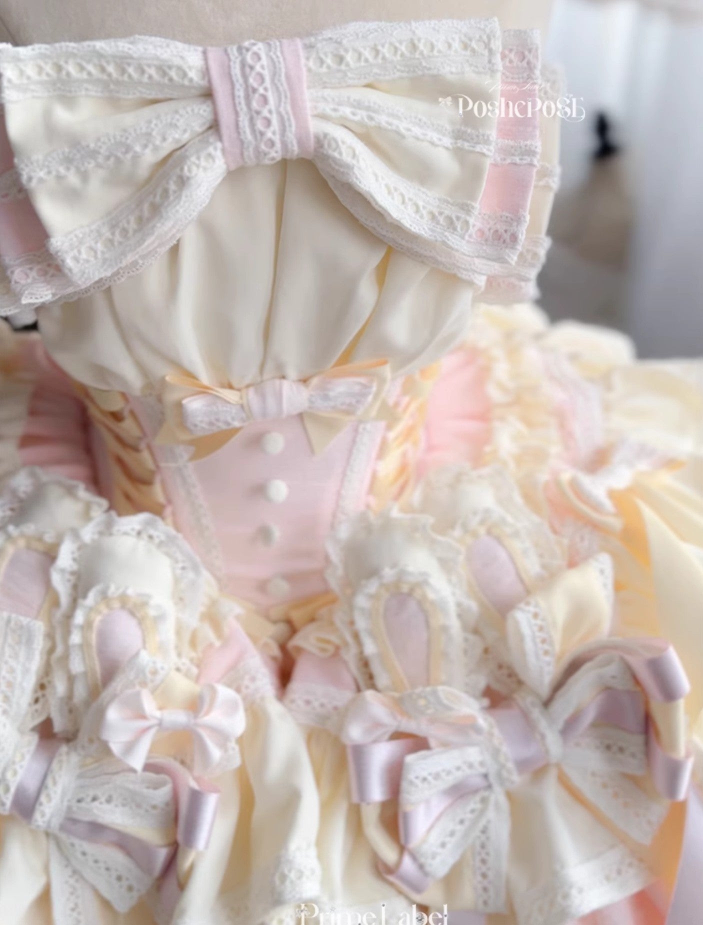 POSHEPOSE - Soufflé Milk Bunny Candy Dress - POSHEPOSE image 4
