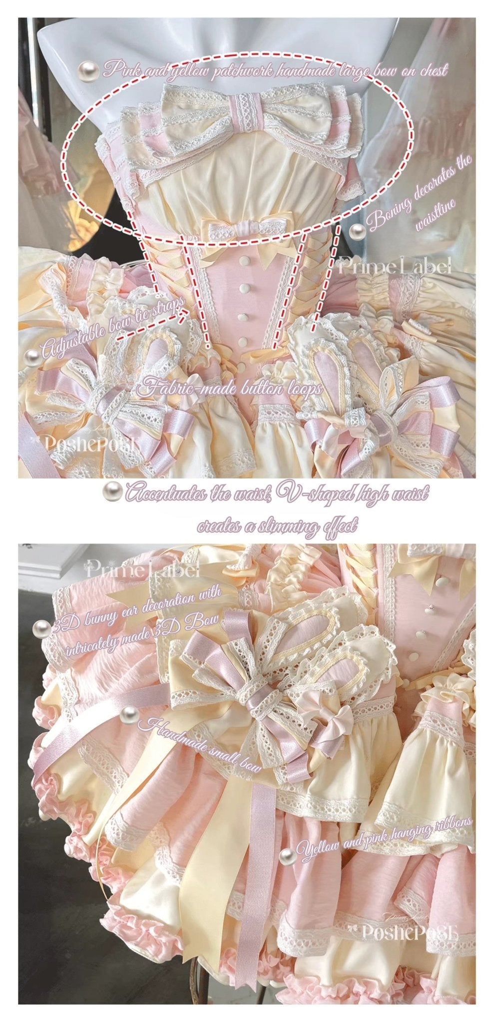 POSHEPOSE - Soufflé Milk Bunny Candy Dress - POSHEPOSE image 9