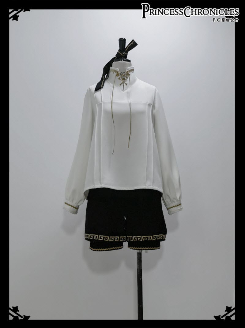 Cangzhu Chinese-Inspired Ouji Jacket, Blouse and Shorts - image 2