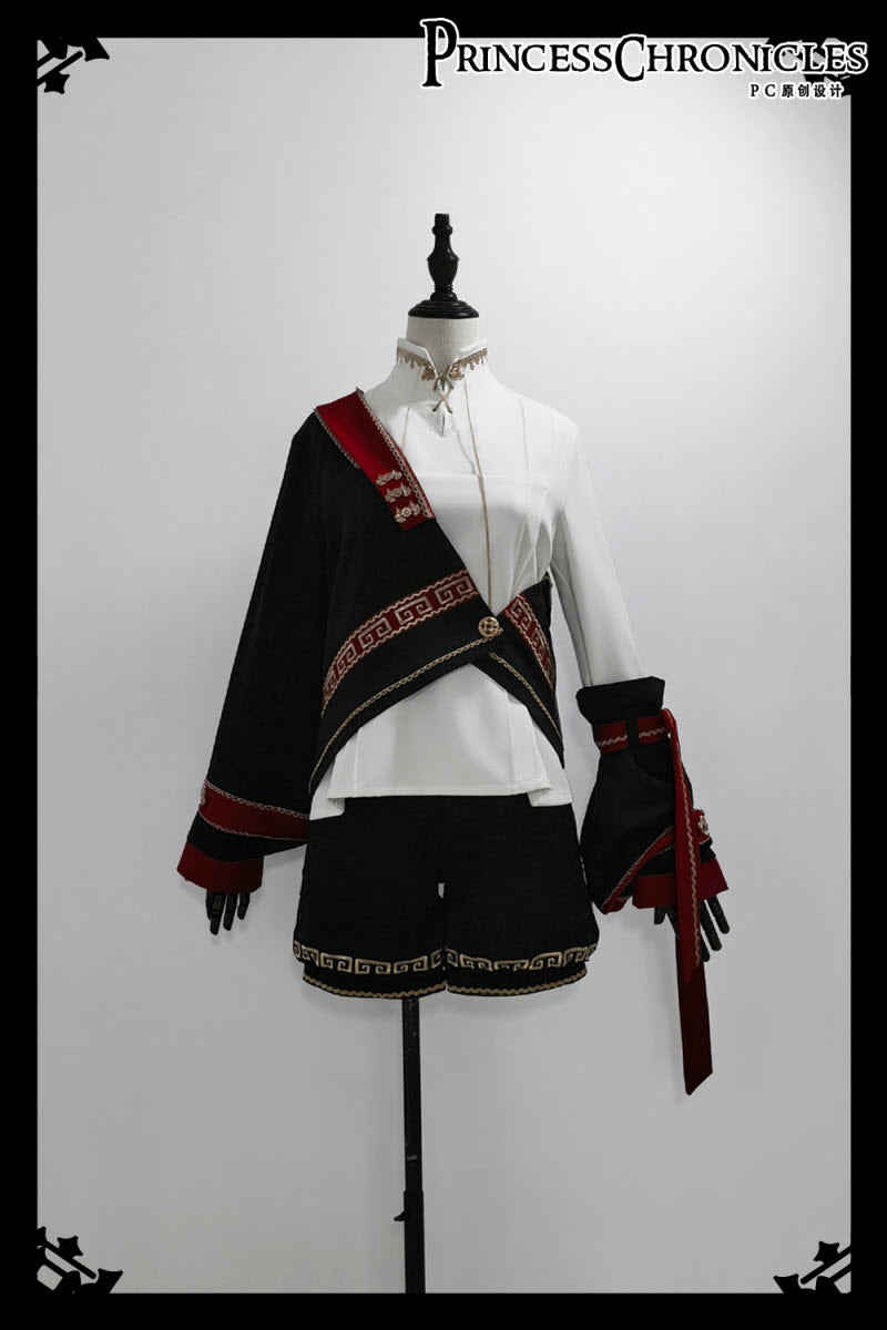 Cangzhu Chinese-Inspired Ouji Jacket, Blouse and Shorts - image 6