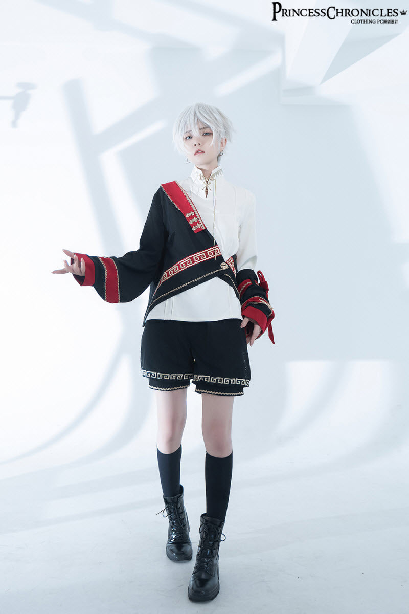 Cangzhu Chinese-Inspired Ouji Jacket, Blouse and Shorts - image 16