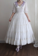 Cloud Soufflé Embroidered-Collar Classic Lolita Maxi OP - image 1