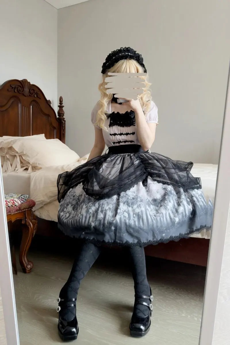 Decaying Garden - Gothic Lolita OP Dresses with Matching Accessories - image 10