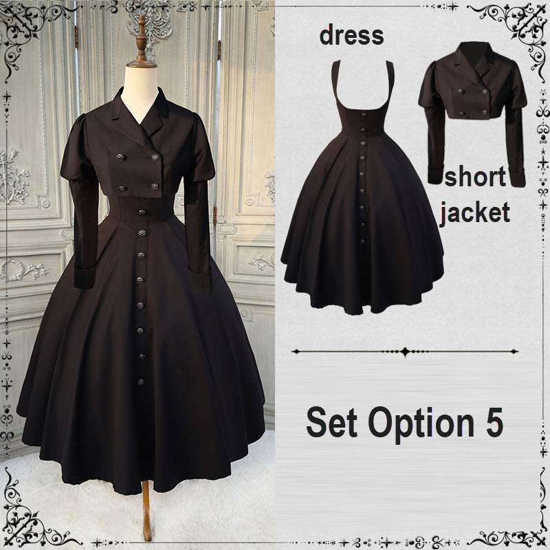 Poems of the Dark Night - Gothic Lolita JSK, Jacket and Blouse Coordinate - image 10