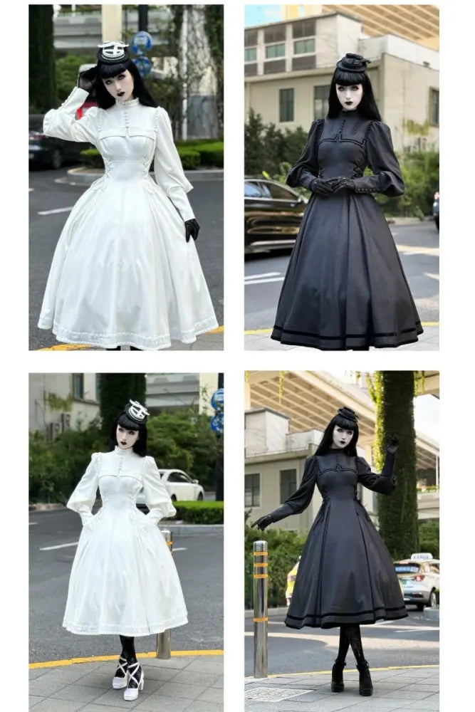 Raven Messenger - Plus Size Gothic Lolita OP with Optional Hat - image 10