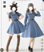Western Notes - Denim Classic Lolita OP Dress - image 10