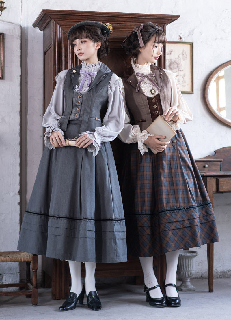 Minerva's Stitches - High-Waist Classic Lolita Skirt - image 10