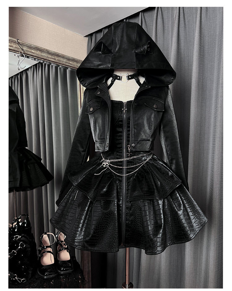 The Crocodile Evolved Cat - Gothic Lolita JSK and Matching Pieces - image 11
