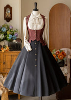 Whispers of the Woods - Long Button-Front Classic Lolita Skirt - image 11