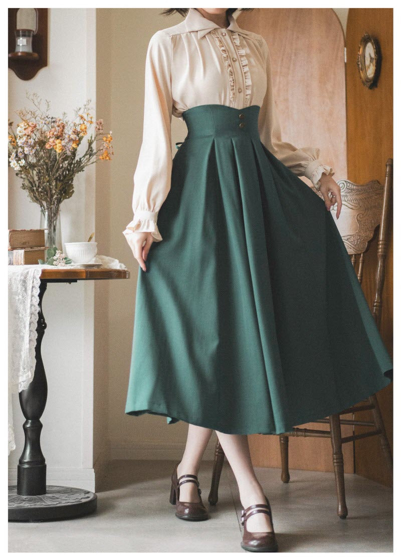 The Woodland Basket 4.0 - Long Classic Lolita Skirt with Matching Headbow - image 11