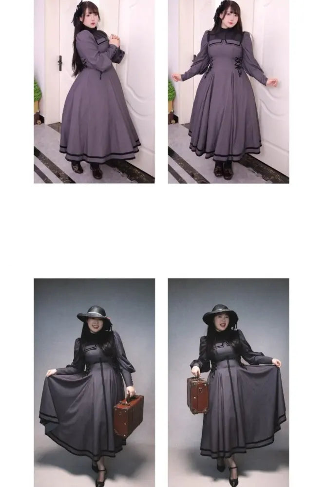 Raven Messenger - Plus Size Gothic Lolita OP with Optional Hat - image 11