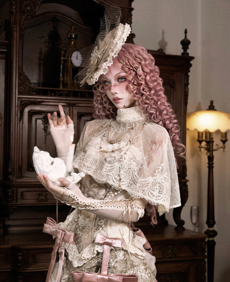 Cupid's Verse-Casket - Victorian Lace Lolita Cape & Necklace Collection - image 11