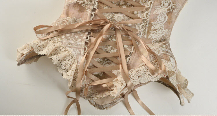 Cupid's Verse-Casket - Heart-Shaped Rococo Lolita Corset & Matching Pieces - image 12