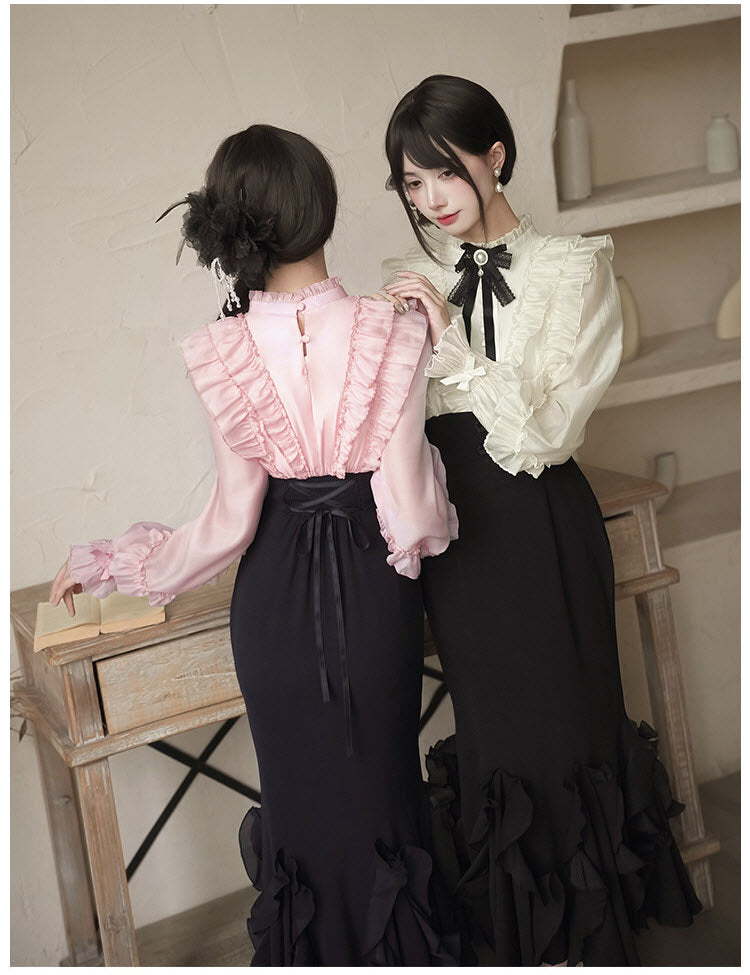 Miss Lola - Long-Sleeve Classic Lolita OP Dress - image 12