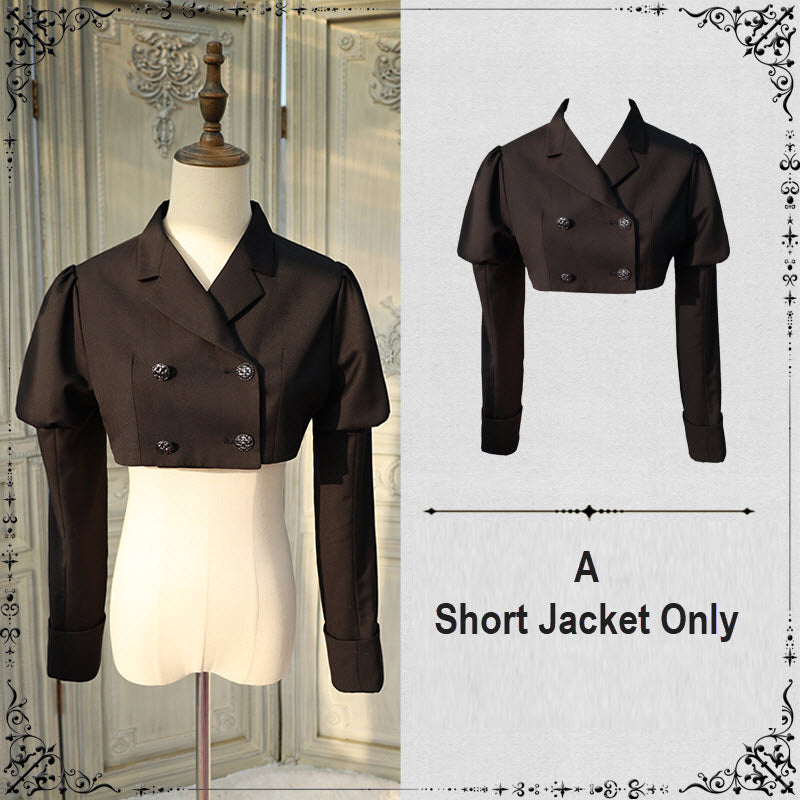 Poems of the Dark Night - Gothic Lolita JSK, Jacket and Blouse Coordinate - image 12