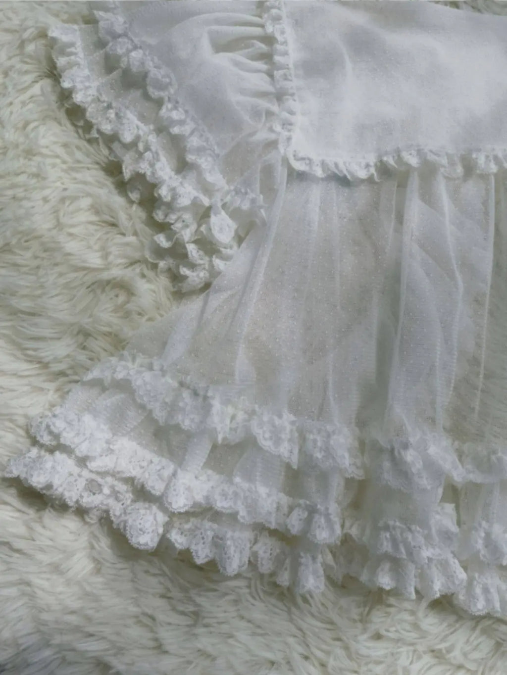 Dot Tulle - Tiered Classic Lolita JSK & Cardigan Coordinate and Accessories - image 12