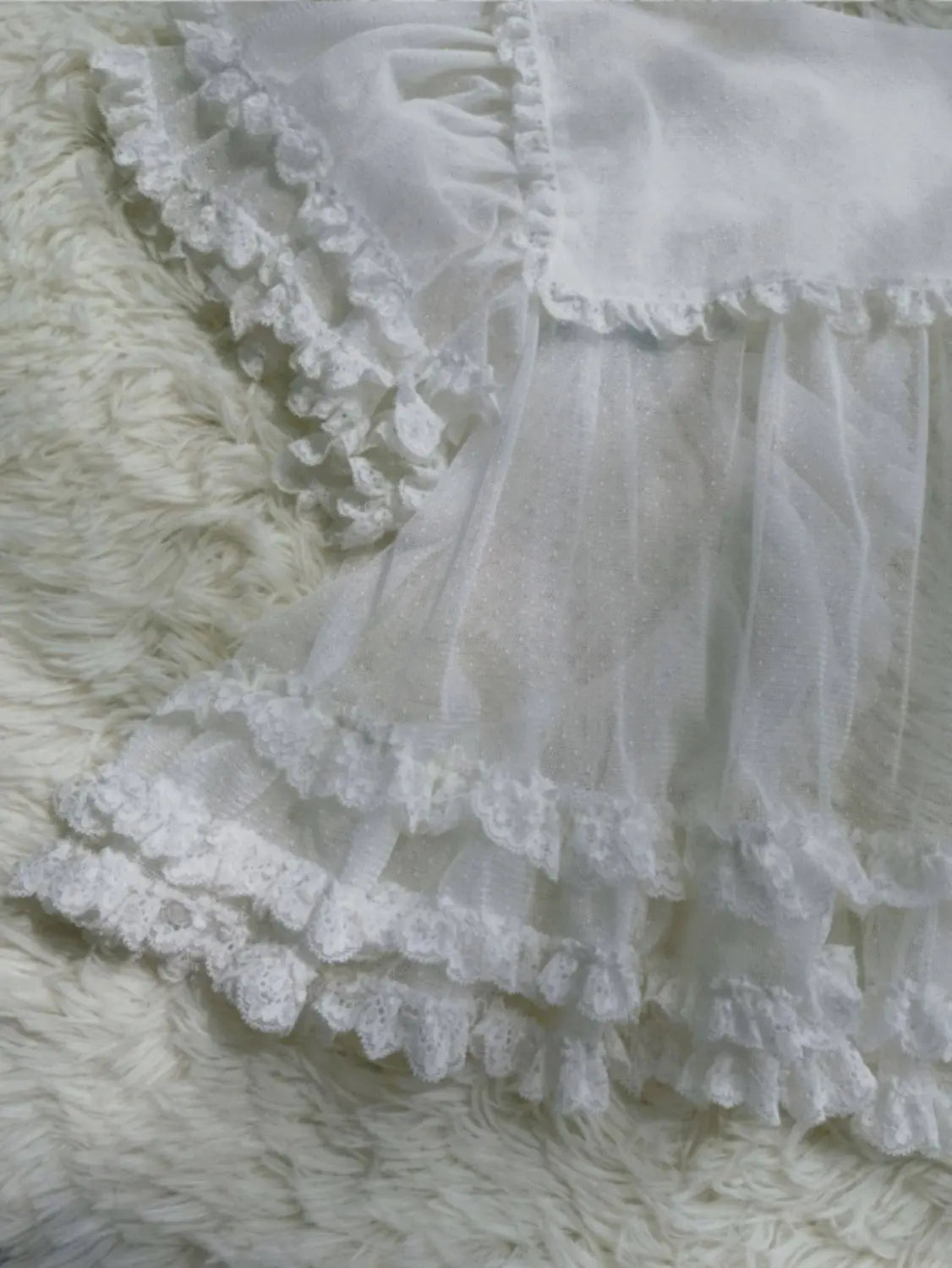 Dot Tulle - Tiered Classic Lolita JSK & Cardigan Coordinate and Accessories - image 12