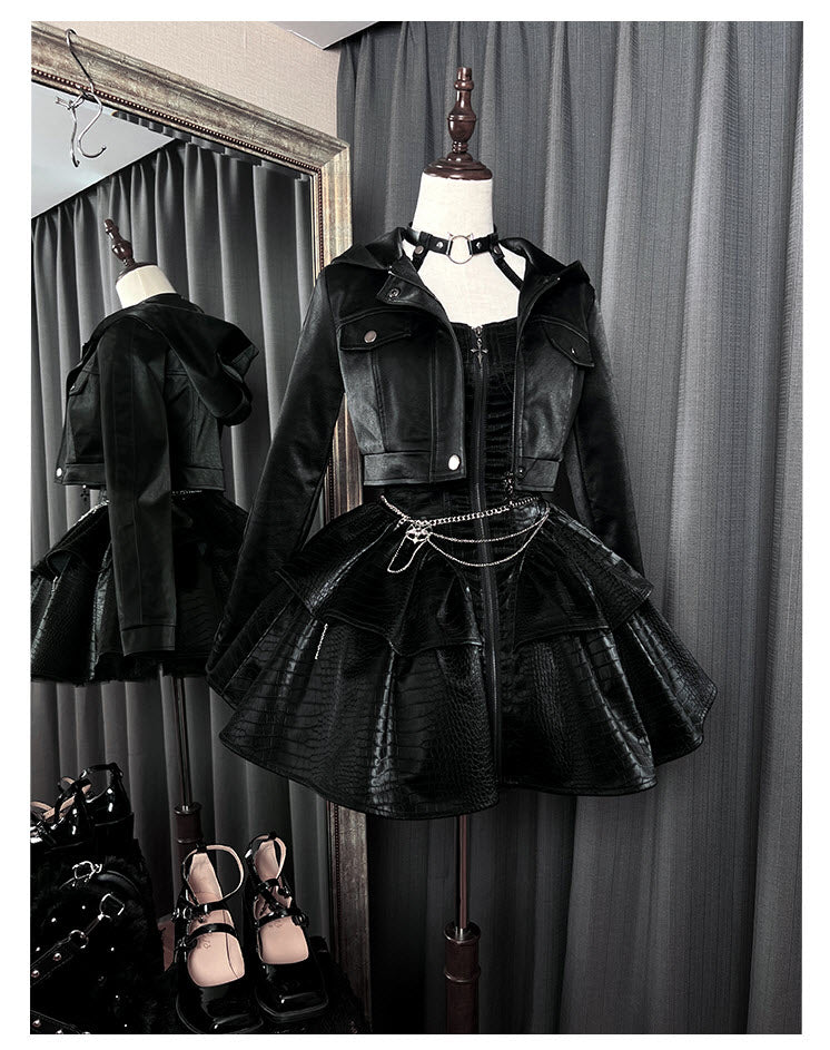 The Crocodile Evolved Cat - Gothic Lolita JSK and Matching Pieces - image 12