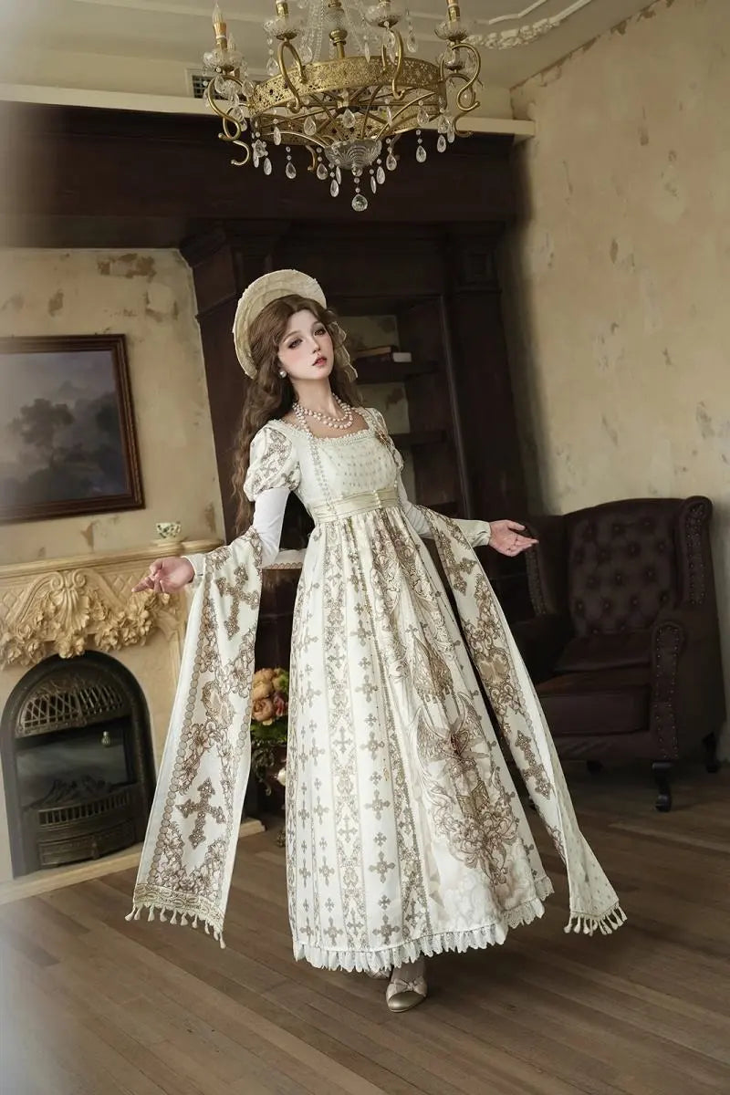 Sacred Coronation - Regency Empire Dress, Shawl & Necklace Options and Accessories - image 12
