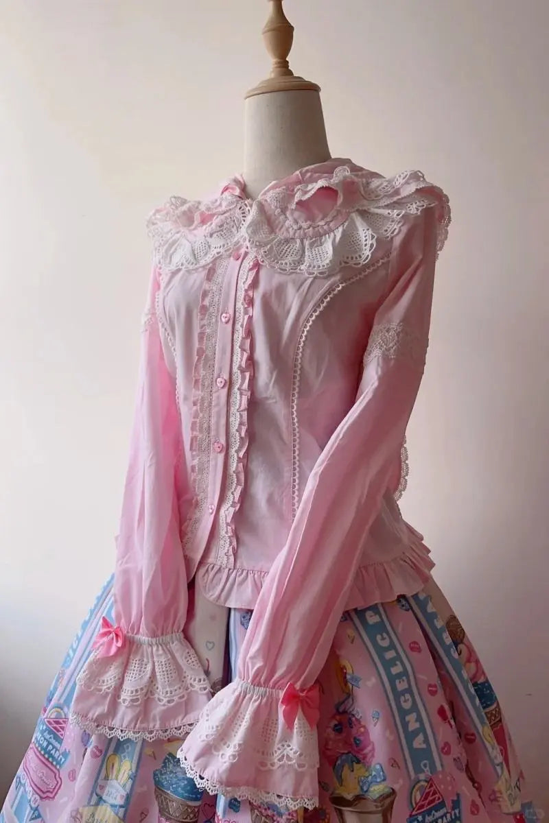 Baby Rabbit - Detachable Rabbit-Ear Hood Lolita Blouse - image 13
