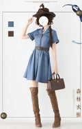 Western Notes - Denim Classic Lolita OP Dress - image 13