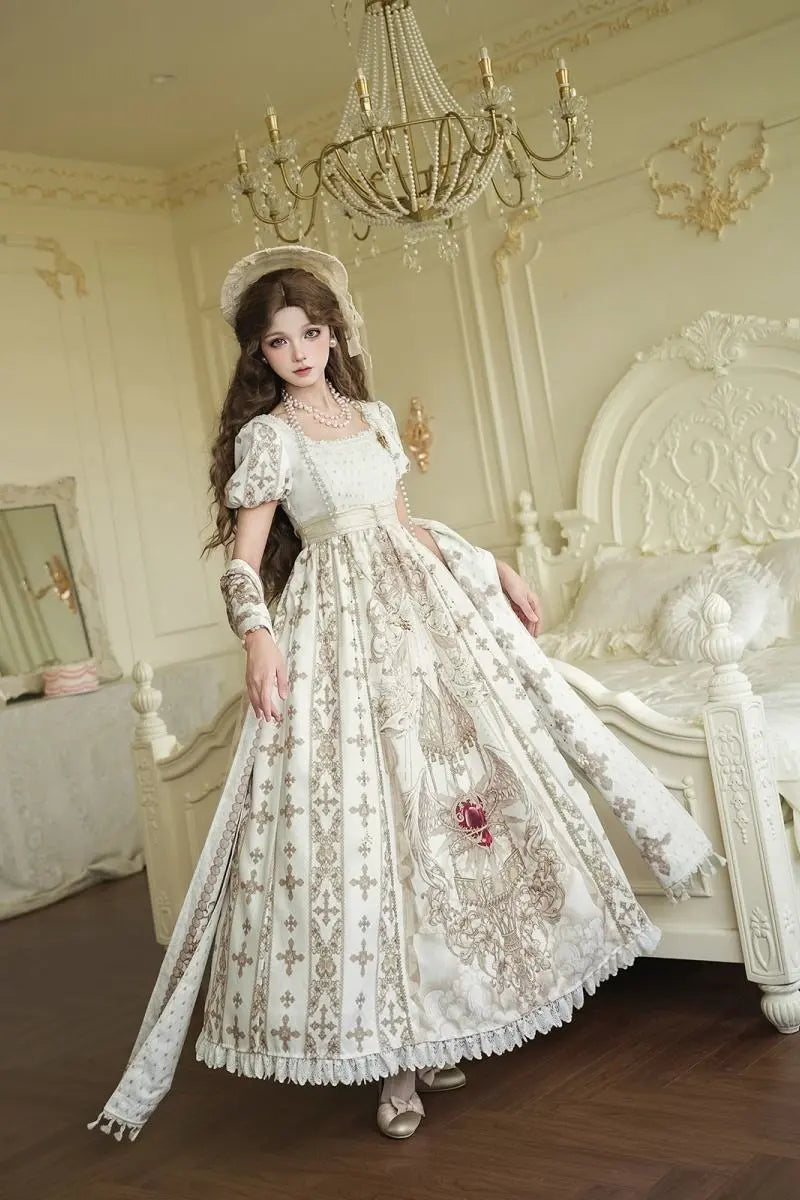 Sacred Coronation - Regency Empire Dress, Shawl & Necklace Options and Accessories - image 13