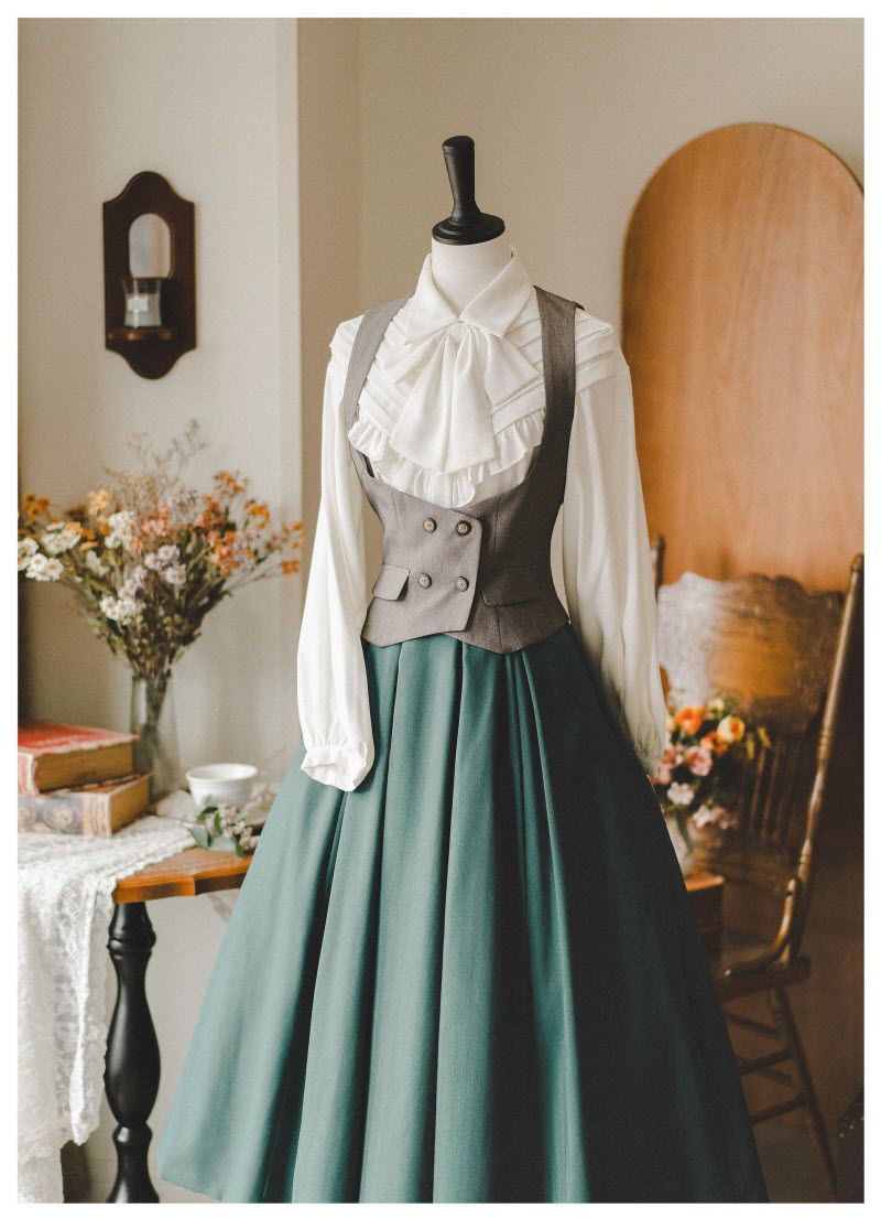 The Woodland Basket 4.0 - Long Classic Lolita Skirt with Matching Headbow - image 13