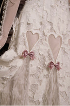 Cupid's Verse-Casket - Heart-Bow Cut-Out Lace Lolita Slip Dress - image 13