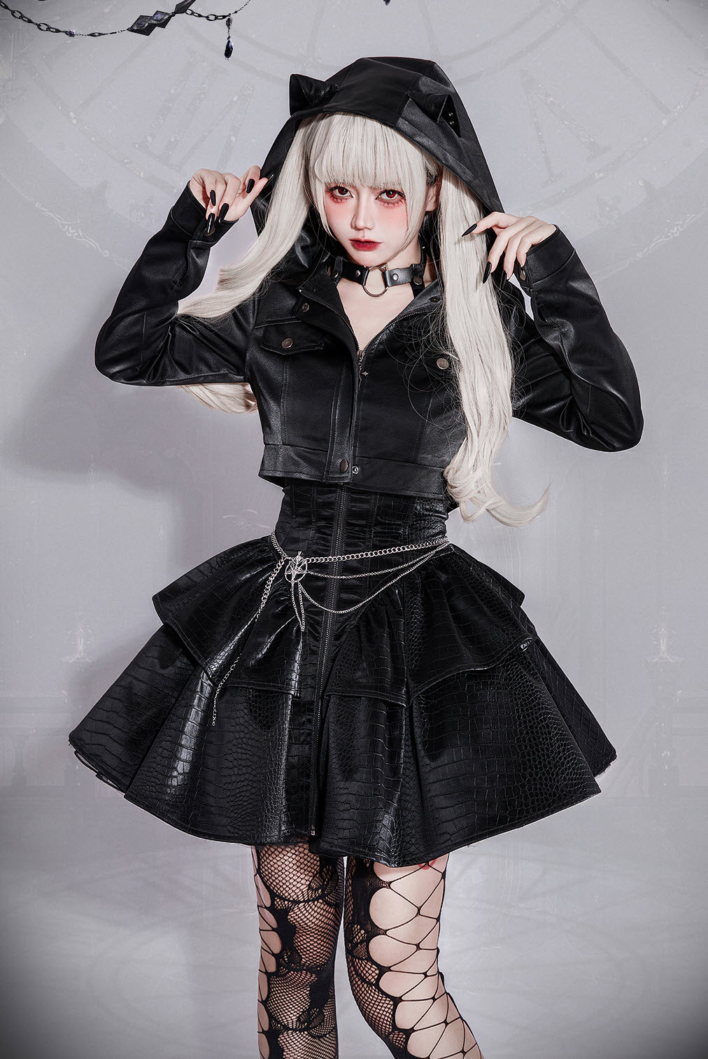 The Crocodile Evolved Cat - Gothic Lolita JSK and Matching Pieces - image 13