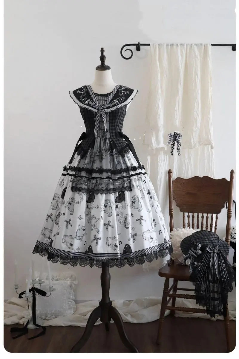 Meow Melodious Tone Musical Cat Classic Lolita JSK and Accessories - image 13