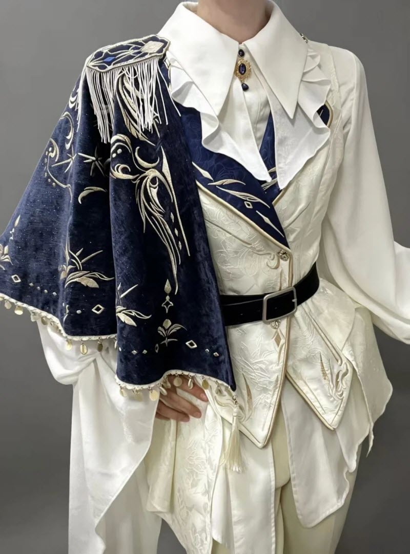 Zero - Ouji Military Lolita Blouse, Vest, Cape and Pants Set - image 14