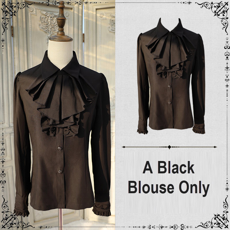 Poems of the Dark Night - Gothic Lolita JSK, Jacket and Blouse Coordinate - image 14