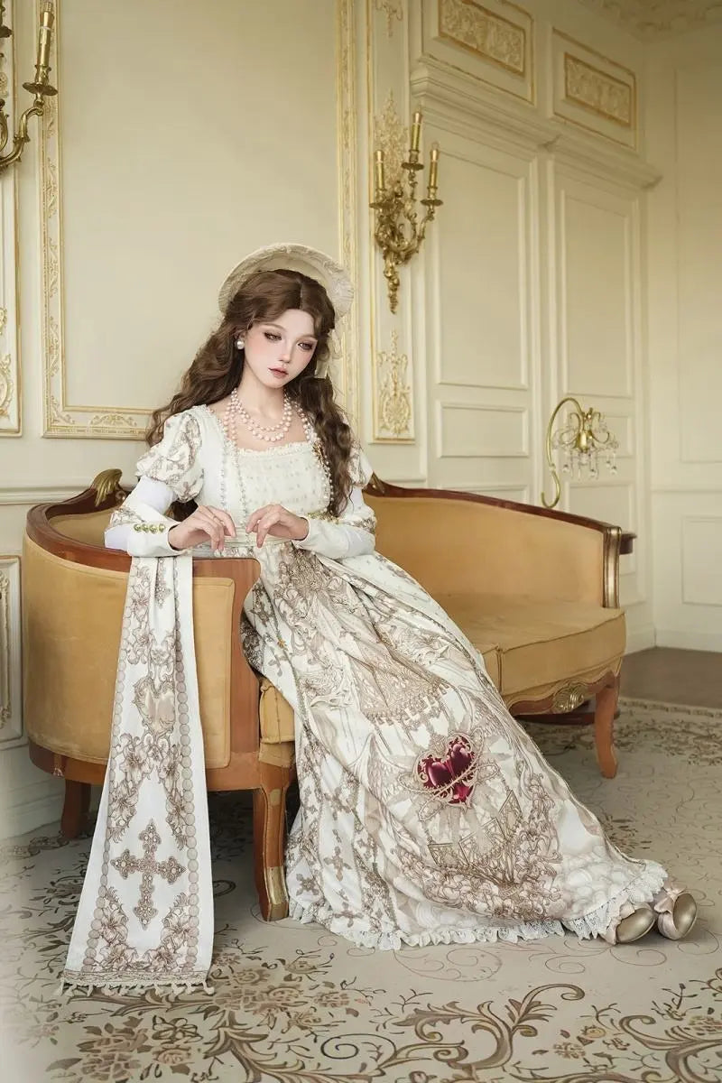 Sacred Coronation - Regency Empire Dress, Shawl & Necklace Options and Accessories - image 14