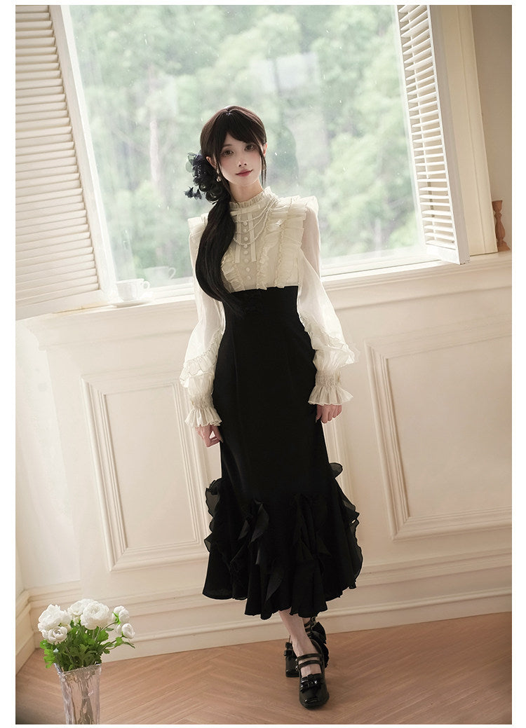Miss Lola - Long-Sleeve Classic Lolita OP Dress - image 14