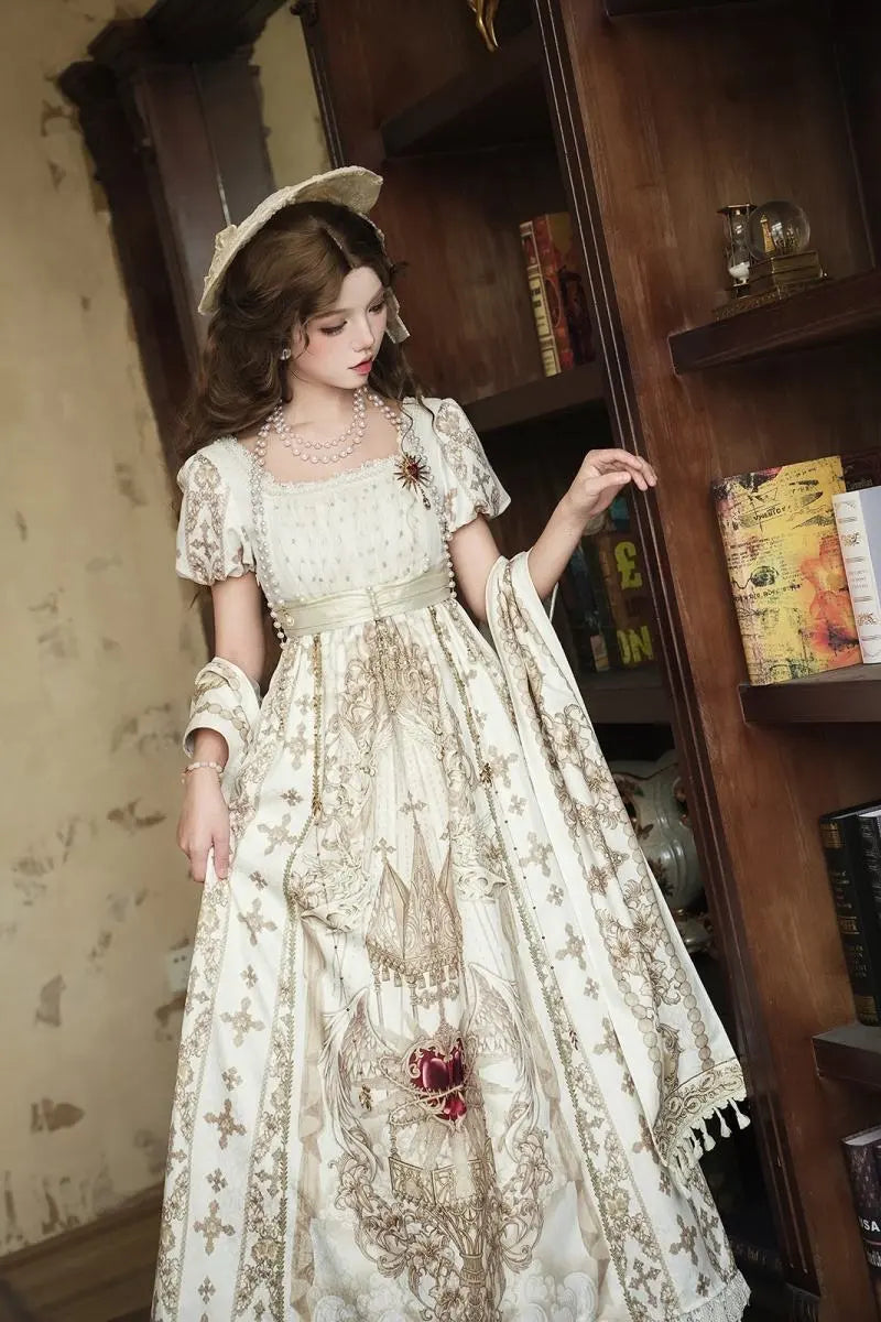 Sacred Coronation - Regency Empire Dress, Shawl & Necklace Options and Accessories - image 16