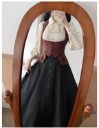 Whispers of the Woods - Long Button-Front Classic Lolita Skirt - image 16