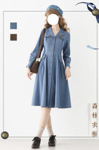 Western Notes - Denim Classic Lolita OP Dress - image 16
