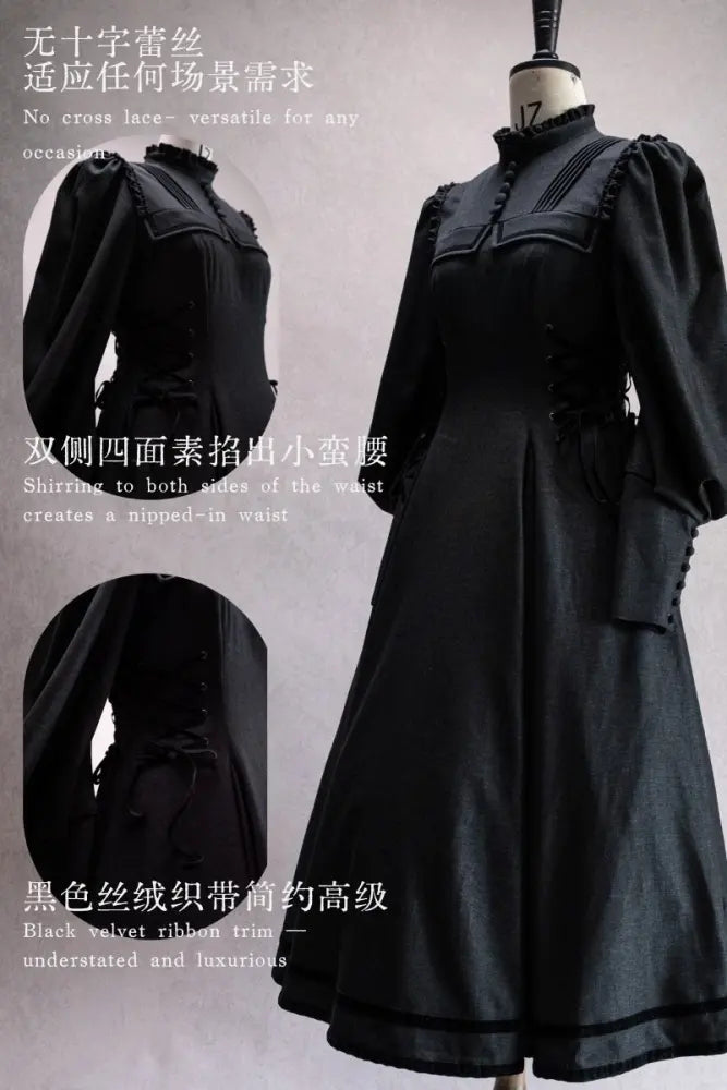 Raven Messenger - Plus Size Gothic Lolita OP with Optional Hat - image 16