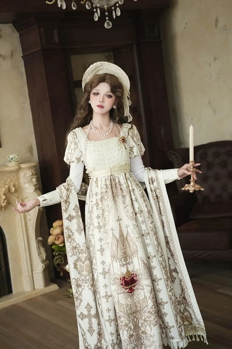 Sacred Coronation - Regency Empire Dress, Shawl & Necklace Options and Accessories - image 17