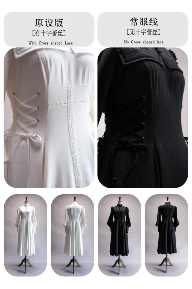 Raven Messenger - Plus Size Gothic Lolita OP with Optional Hat - image 17