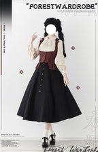 Whispers of the Woods - Long Button-Front Classic Lolita Skirt - image 17