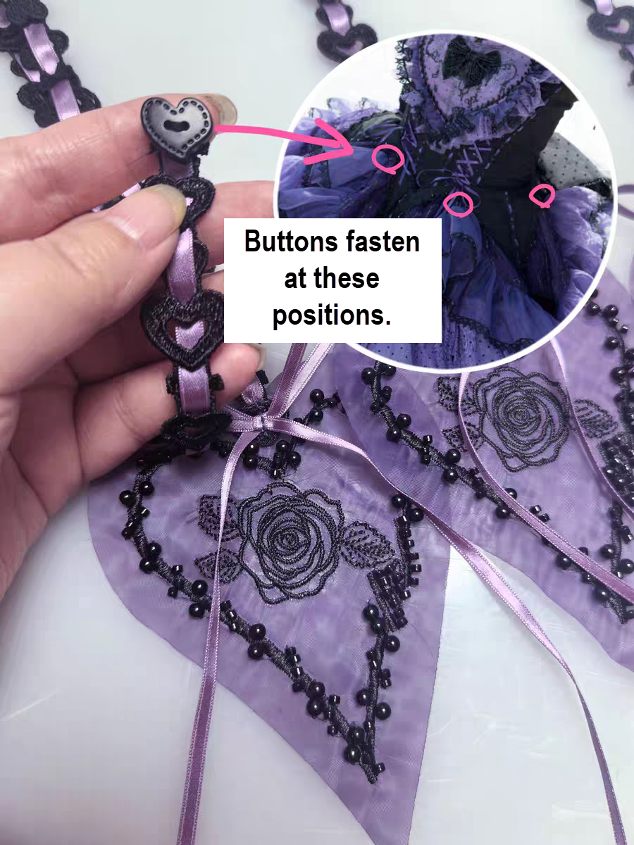 Rock Sweetheart - Gothic Witch Lolita JSK Full Set - image 17