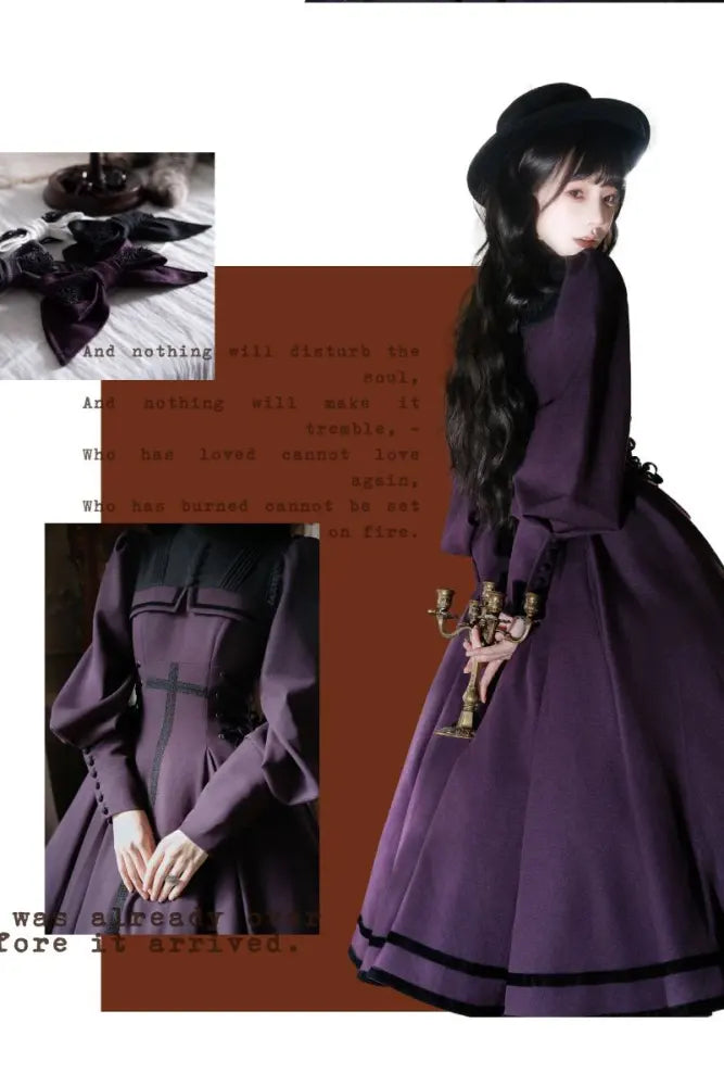 Raven Messenger - Plus Size Gothic Lolita OP with Optional Hat - image 18